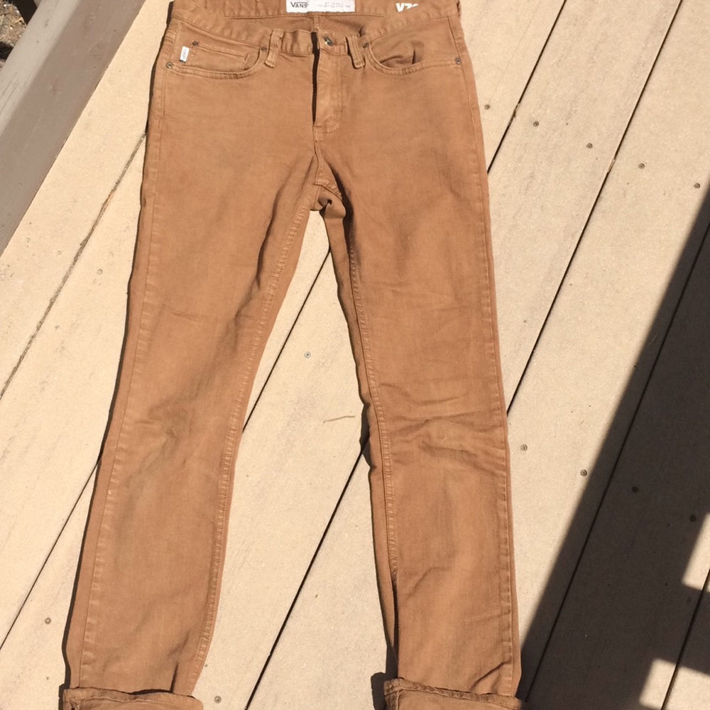 Men’s Vans Brown Denim Skinny Jeans